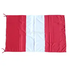 PERU - Bandera de 135x85cm CALIDAD A1 de Tela Lanilla Sin Escudo