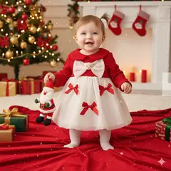 GENERICO - VESTIDO NAVIDAD PARA NIÑA BEBE