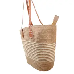 GENERICO - Tote Bolso Cartera De Paja - Cartera Ideal Para El Verano