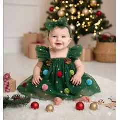 GENERICO - VESTIDO NAVIDAD PARA BEBE NIÑA