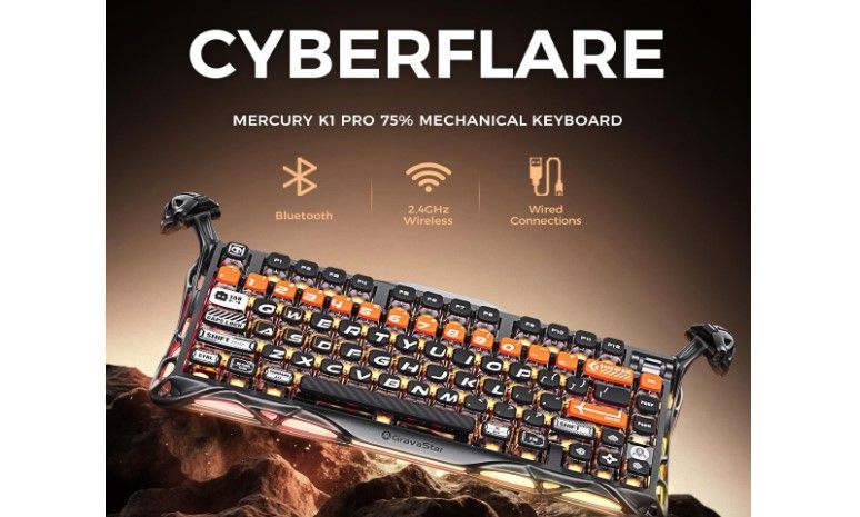 TECLADO MECÁNICO INALÁMBRICO MERCURY K1 PRO, , 8000 mAh, RGB