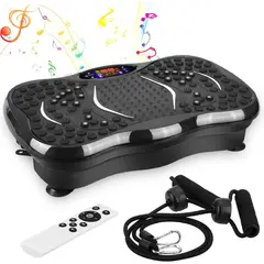 GENERICO - PLATAFORMA VIBRATORIA DE 120 VELOCIDADES, CON BLUETOOTH + CONTROL+ 2 LIGAS PARA EJERCICIOS