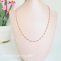 GENERICO - Gargantilla fina delgada granate - Joyas de Mora azul