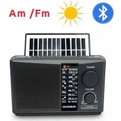 CAFINI - RADIO EMERGENCIA RECARGABLE PANEL SOLAR AM FM BT PARLANTE LINTERNA