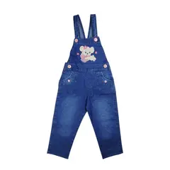 GENERICO - Overol jean con bordado jumper niña azul