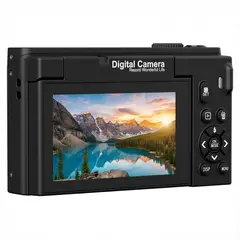 RENVMEXY - Cámara Digital 4K con Tarjeta 64GB YA INSTALADA WiFi Zoom 18X Pantalla 3″，¡Lista para Usar