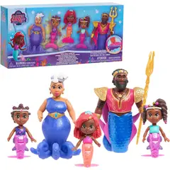 DISNEY PIXAR - La Sirenita Ariel & Familia Real – Set de 5 Figuras