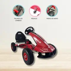 BEAUTIFUL - Carro a Pedal Go Kart «PERHOUR» RED