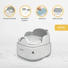 CARESTINO - Bacín 3 en 1 para Niños «IGUAZU» Gris