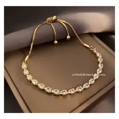 LA TIENDA 88 JOYAS Y ACCESORIOS - La Tienda 88 - Pulsera Brazalete Bañado en Oro de 18k - Amarillo