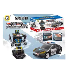GENERICO - CARRO ROBOT POLICIA - COCHE DEPORTIVO QUE SE TRANSFORMA