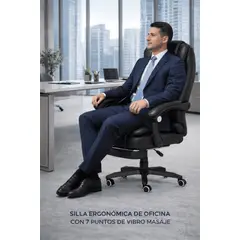 GENERICO - Sillón Gerencial Ergonómico Ejecutivo Pro 7D con Vibromasaje