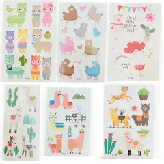 GENERICO - 4 laminas de stickers tatuajes temporales llamas