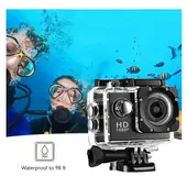 GENERICO - Cámara Acuática Deportiva 1080P Full HD + Waterproof 30m + Accesorios Navidad Genieka