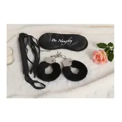 GENERICO - KIT EROTICO JUEGOS SEXUALES DE PAREJA LATIGO ANTIFAZ Y ESPOSAS BONDAGE