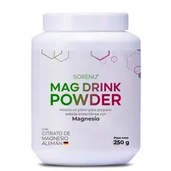 SORENU - SUPLEMENTO MAG DRINK POWDER CON CITRATO DE MAGNESIO 250GR