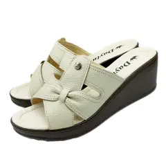 GENERICO - Sandalias Sueco de Cuero en Taco 05cm