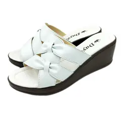 GENERICO - Sandalias de Cuero en Taco Cuña de 05cm