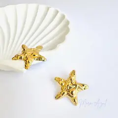 GENERICO - Arete estrella mar dorado - Joyas de Mora azul