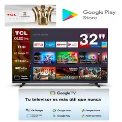 TCL - Led 32 Pulgadas Qled Smart Google TV Full HD