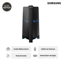 SAMSUNG - TORRE DE SONIDO 1500W BLUETOOTH MX-T70PE - Negro ENTRADA PARA KARAOKE control remoto