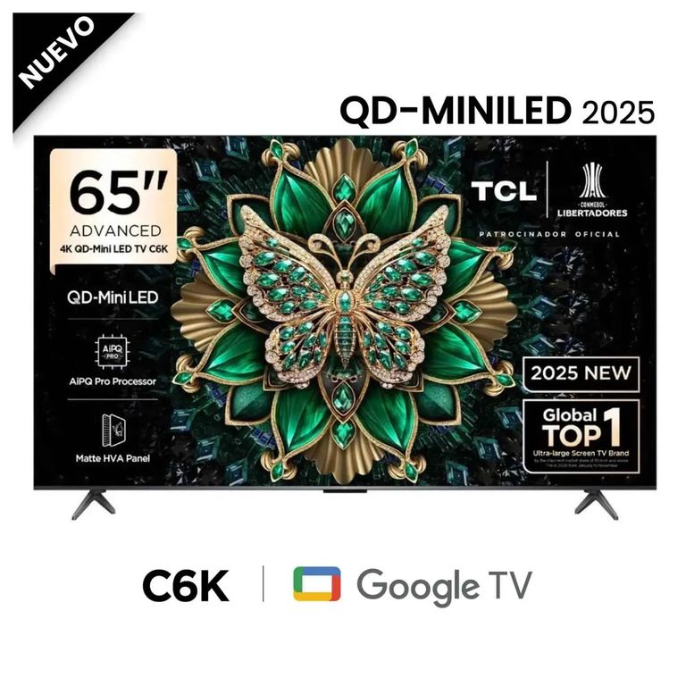 Televisor Mini LED 65" QD UHD 4K Smart Google TV 65C6KS - Nuevo 2025