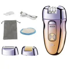 GENERICO - Depiladora Eléctrica 3 en 1 para Mujer Recargable con Afeitadora y Removedor