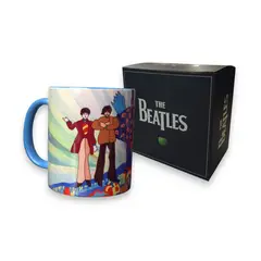 GENERICO - Taza de color 11 oz - The Beatles y Blue Meanie