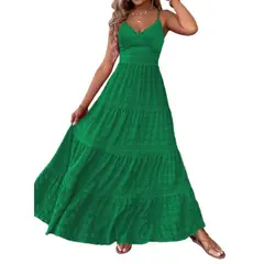 TIOZONEY - Vestido sin mangas con cuello halter - Blanco