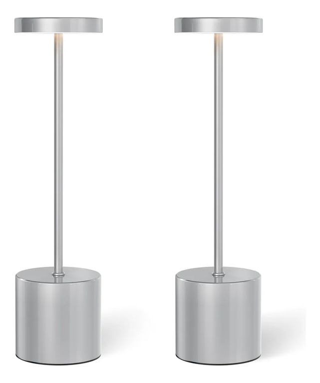 LÁMPARA LED DE ESCRITORIO CON CONTROL TÁCTIL 3 TONOS PLATEADO