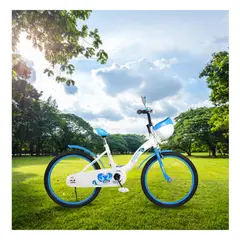 GENERICO - Bicicleta Para Niña Infantil Kids Aro 20 Celeste 8129