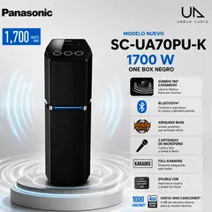 Panasonic - EQUIPO SONIDO BLUETOOTH SC-UA70PU-K 1700 W ONE BOX NEGRO