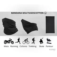 GENERICO - CUELLERA BANDANA TUBULAR DEPORTIVA DE ALGODÓN