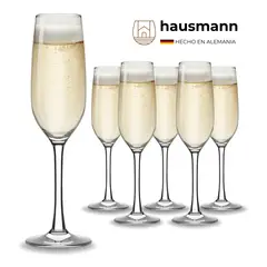 PENTHA - Set 12 Copas Hausmann Flute Champagne de Cristal 244 ml