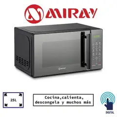 MIRAY - HORNO MICROONDAS 25L 11 NIVELES 800W MOD HMM-255N