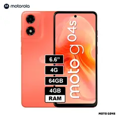 MOTOROLA - CELULAR MOTO G04s 4GB RAM 128GB ROM - NARANJA AMANECER