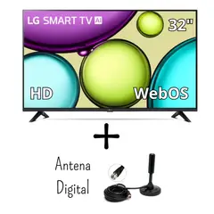 LG - Televisor 32 Pulgadas Smart TV WebOS HDR10 32LR600BPSC + Antena Digital (Nuevo)