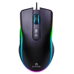 ENKORE - Mouse Gamer LED Rainbow 7200 DPI 7 Botones USB Ergonómico
