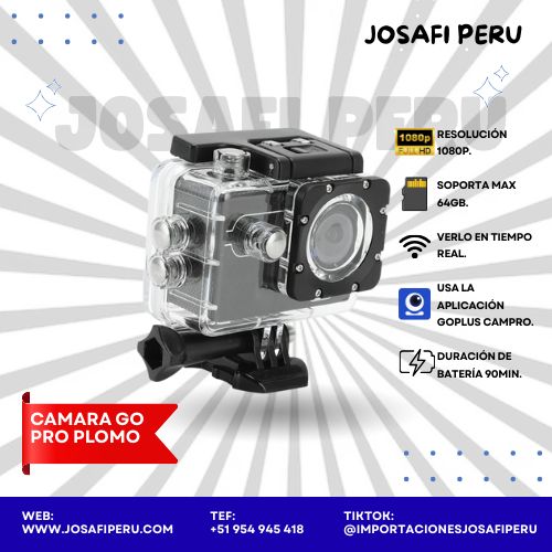 CAMARA DEPORTIVA GOPRO PLOMO FULL HD