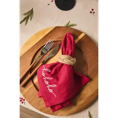 MAP DESIGN HOME - Servilleta de Tela HoHoHo Navideño Algodon 40x40 cm