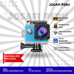 GENERICO - CAMARA DEPORTIVA GOPRO AZUL FULL HD