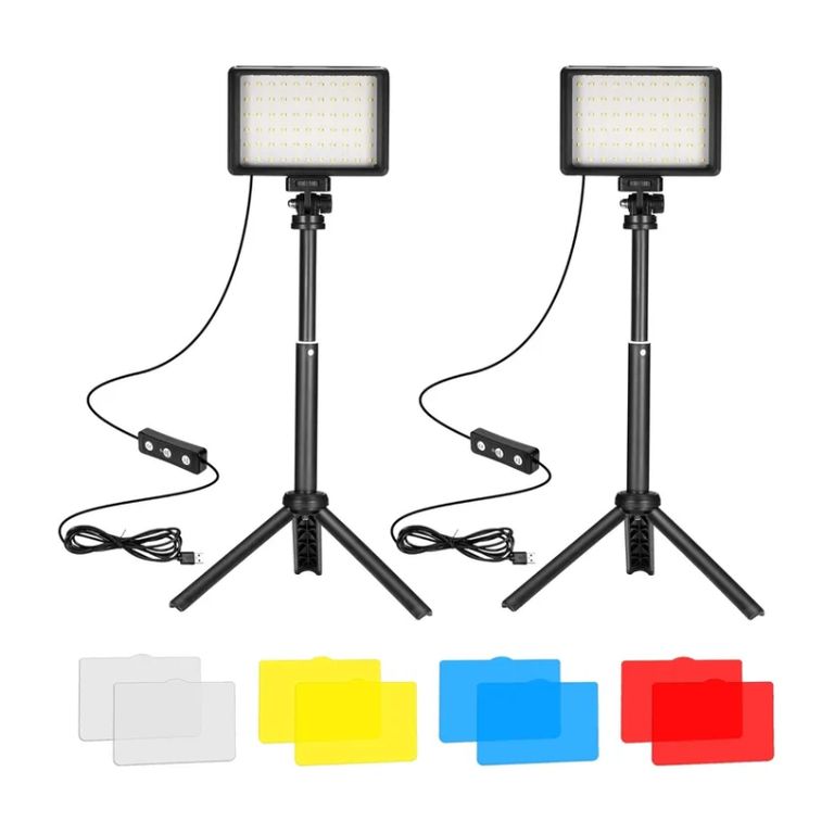 Ci-fotto Dimmable 5600k Kit 2 Luz Led 10w