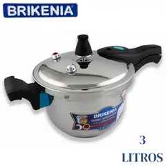 GENERICO - Olla a Presión Brikenia PA-023AR Acero Inoxidable 3 Litros