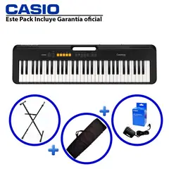 CASIO - Pack de Teclado 61 Teclas CT-S100 C2 con Parante y Funda