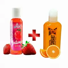 GENERICO - PACK LUBRICANTE FRESA INTENSA Y MANDARINA SENSACIONES TROPICALES