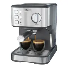 OSTER - Cafetera Espresso Compacta 15 Bares Compatible con Cápsulas y Café Molido BVSTEM5502