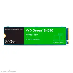 WESTERN DIGITAL - Unidad en estado solido Green SN350 NVMe, 500GB M.2 2280