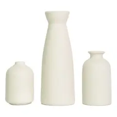 ANYHOGAR - Floreros Jarron Cerámica Decorativos Para Mesa Oficina 3pcs