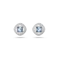 SWAROVSKI - Una Angelic Square-Cut Stud Earrings - Rhodium-Plated