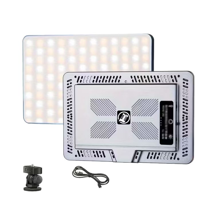 Luz portátil recargable para cámara o celular